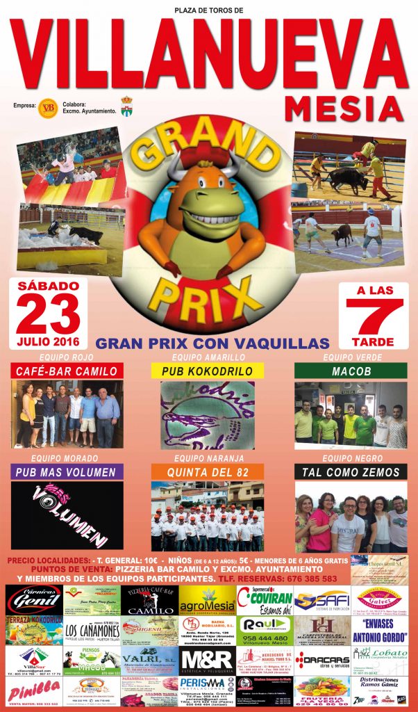 Cartel del Grand Prix de las fiestas de Villanueva 